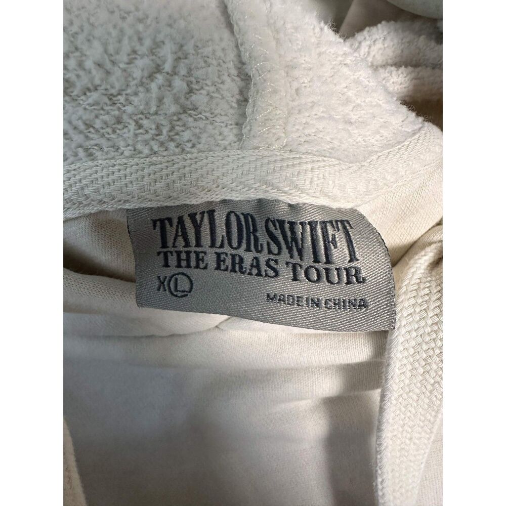Official Taylor Swift The Eras Tour Merch Beige Hoodie XL Cream Graphic Hoodie - Picture 4 of 8